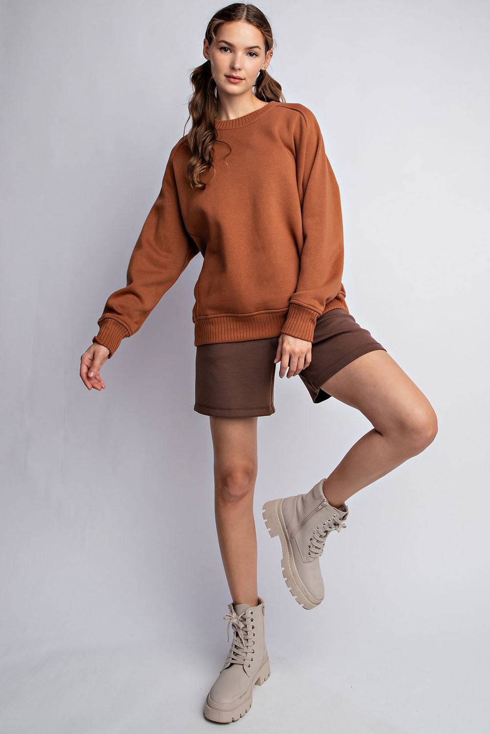 French Terry Crew Neck Sweatshirt - Hype Up