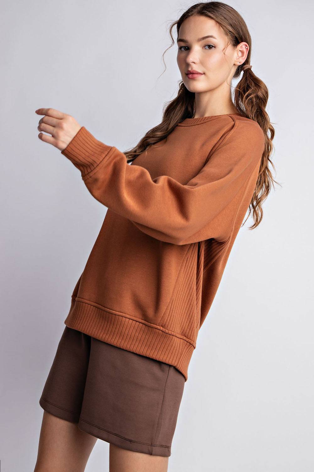 French Terry Crew Neck Sweatshirt - Hype Up