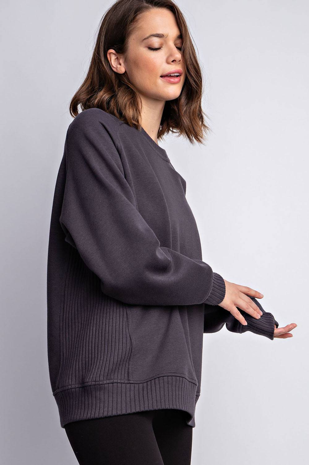 French Terry Crew Neck Sweatshirt - Hype Up