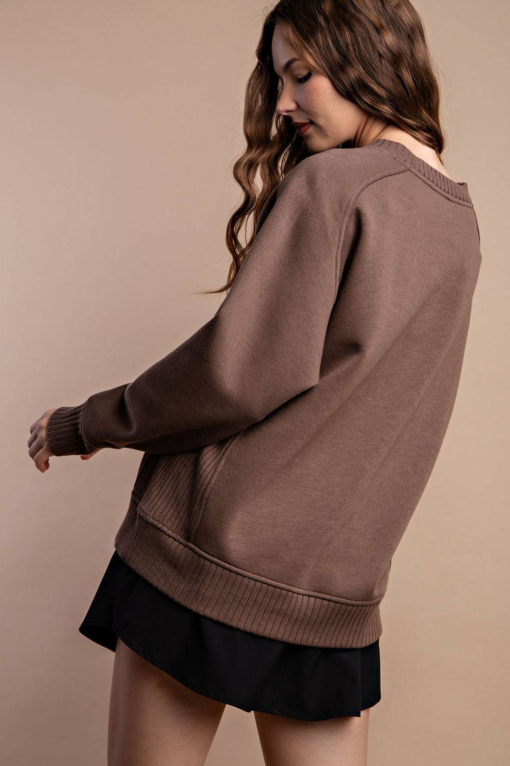 French Terry Crew Neck Sweatshirt - Hype Up