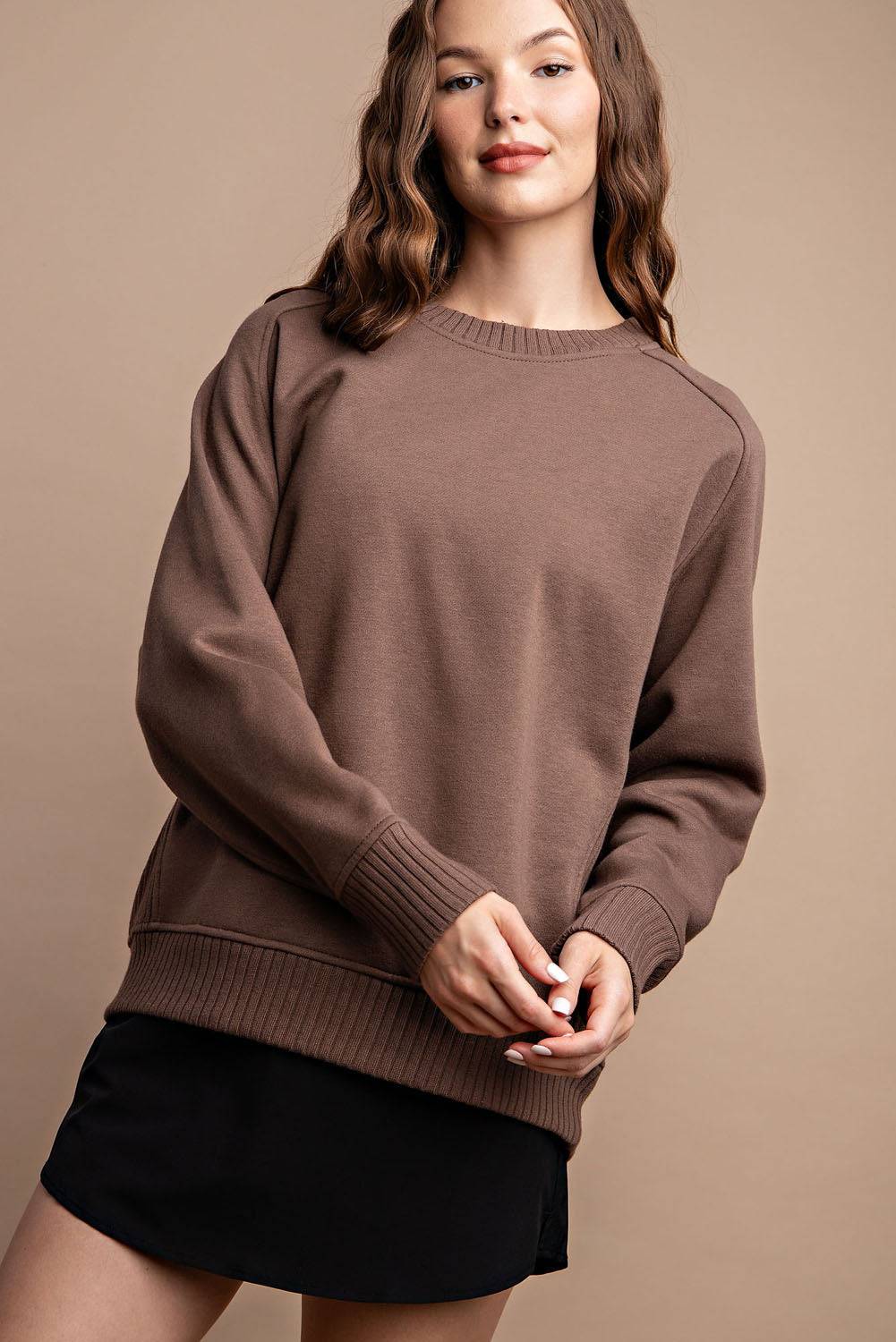 French Terry Crew Neck Sweatshirt - Hype Up