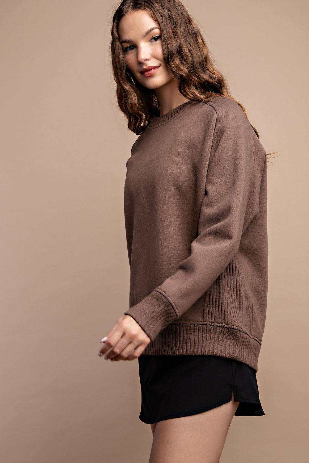 French Terry Crew Neck Sweatshirt - Hype Up