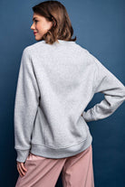 French Terry Crew Neck Sweatshirt - Hype Up