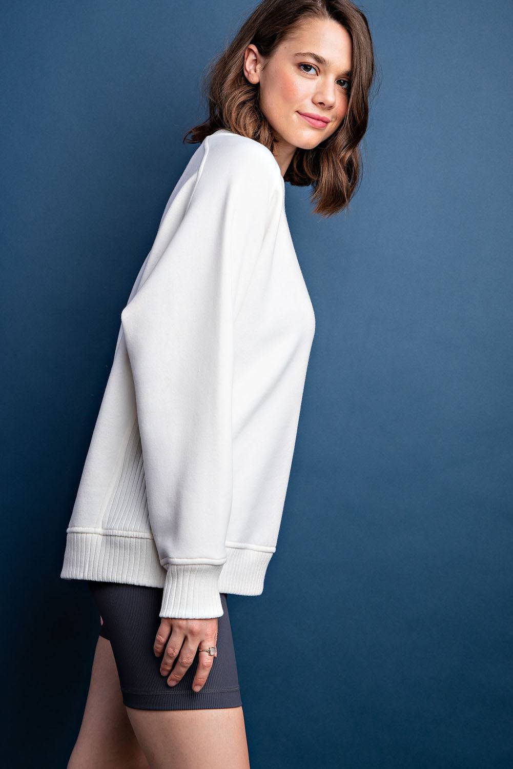 French Terry Crew Neck Sweatshirt - Hype Up