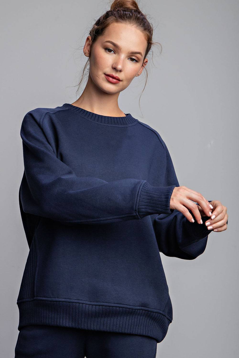 French Terry Crew Neck Sweatshirt - Hype Up