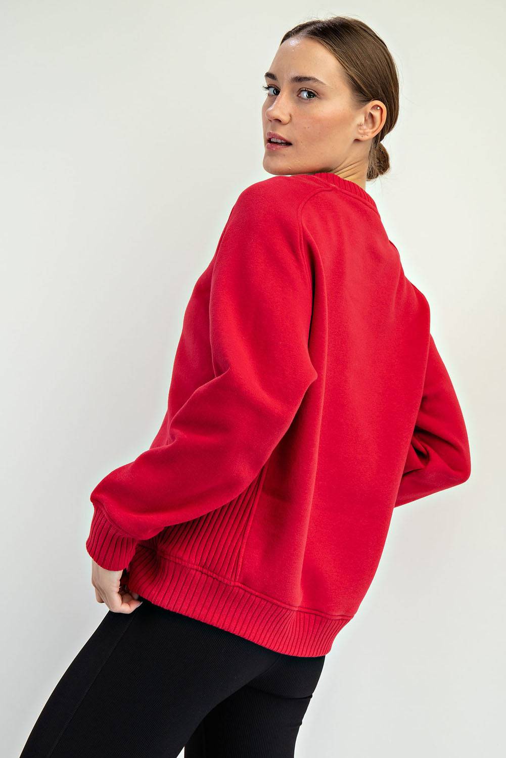 French Terry Crew Neck Sweatshirt - Hype Up