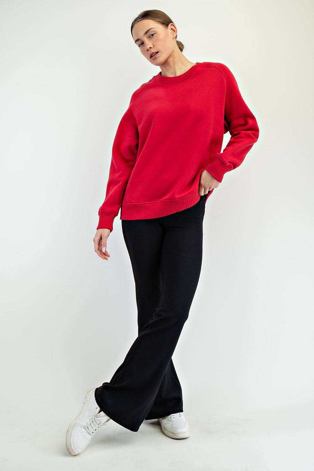 French Terry Crew Neck Sweatshirt - Hype Up