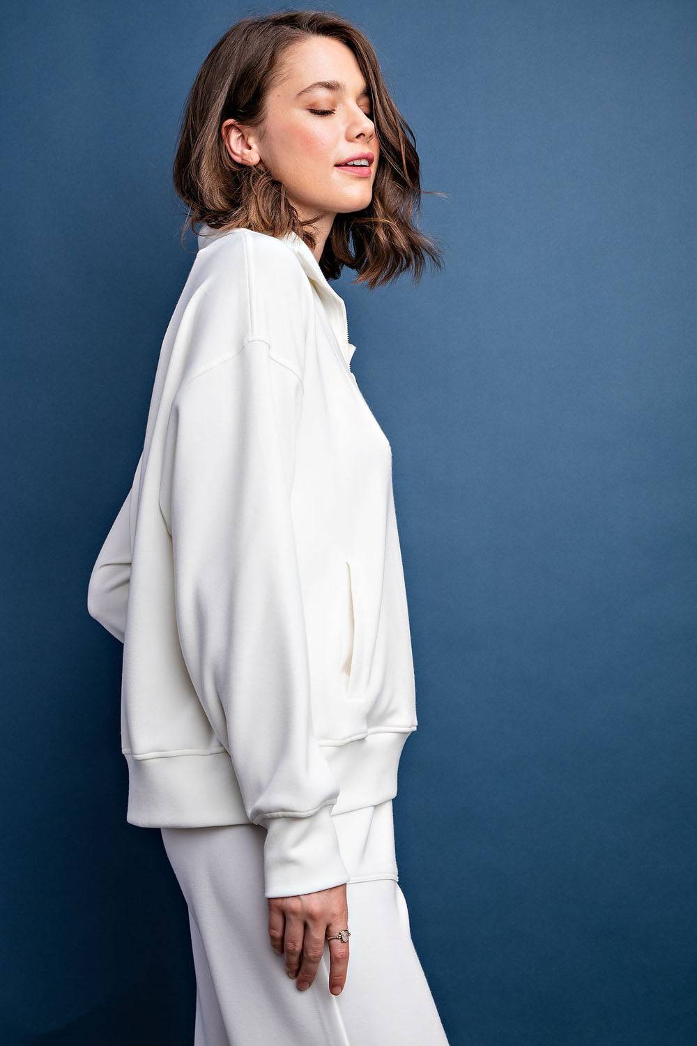 Modal Scuba Quarter Zip Pullover - Hype Up