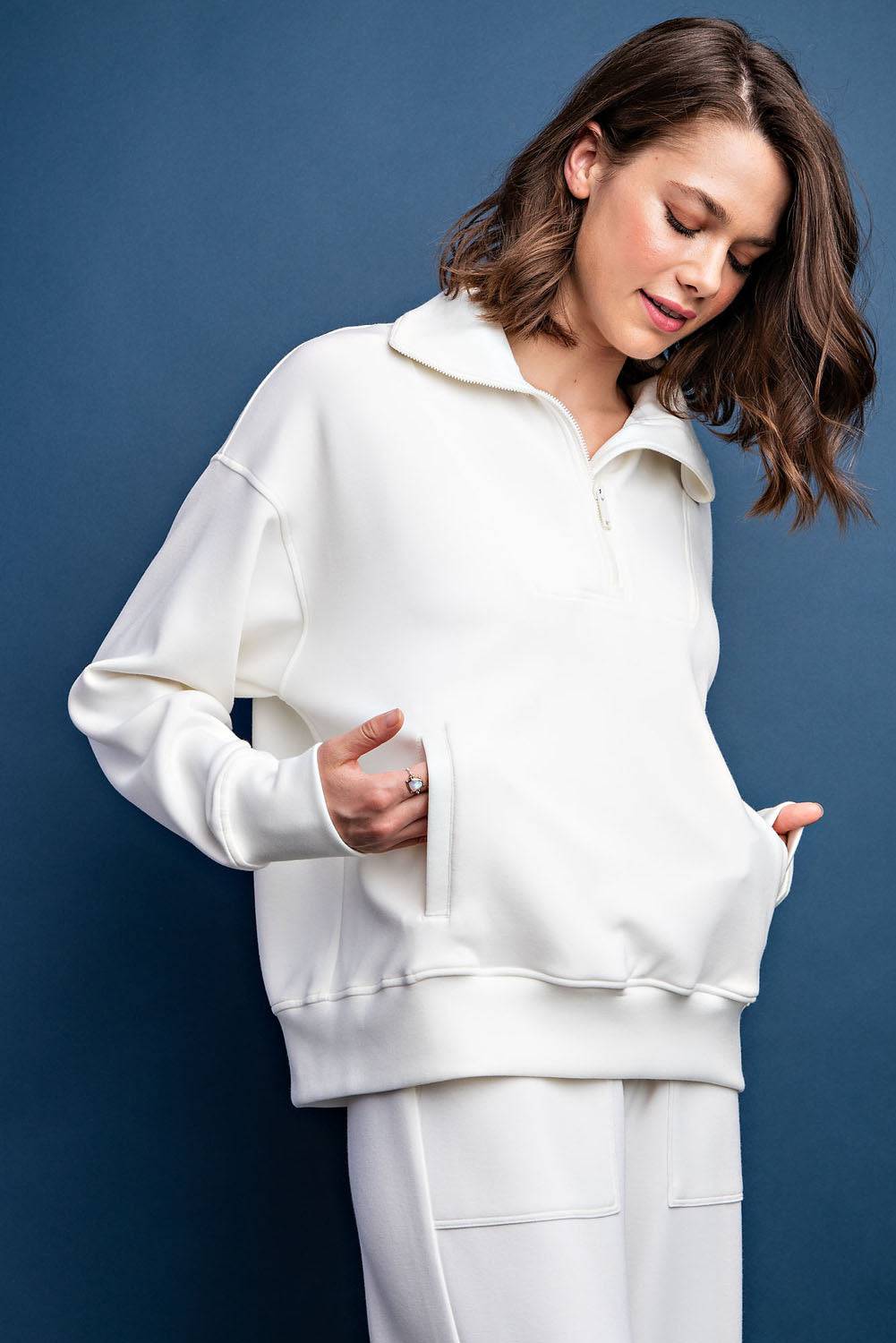 Modal Scuba Quarter Zip Pullover - Hype Up