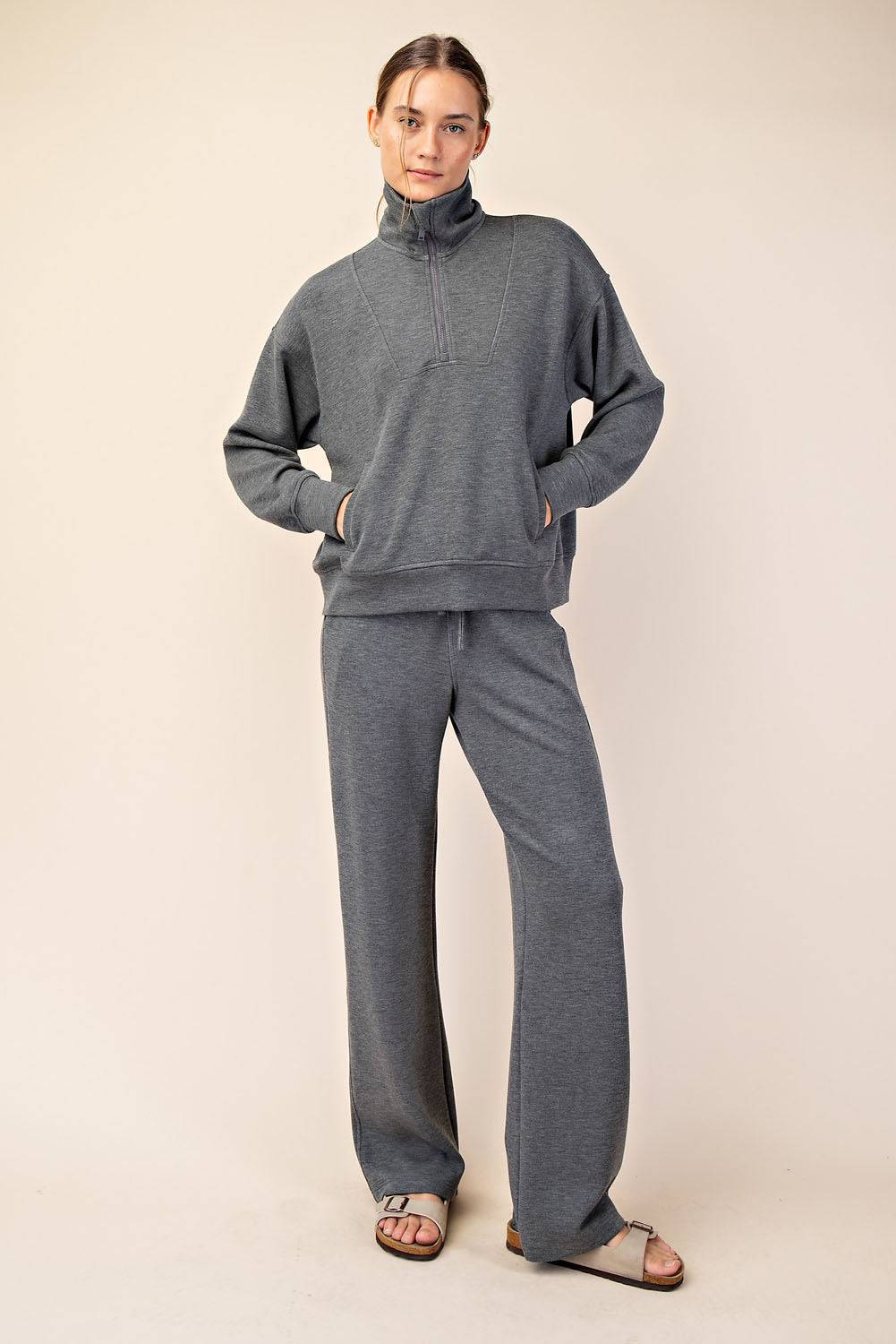 Modal Scuba Quarter Zip Pullover - Hype Up