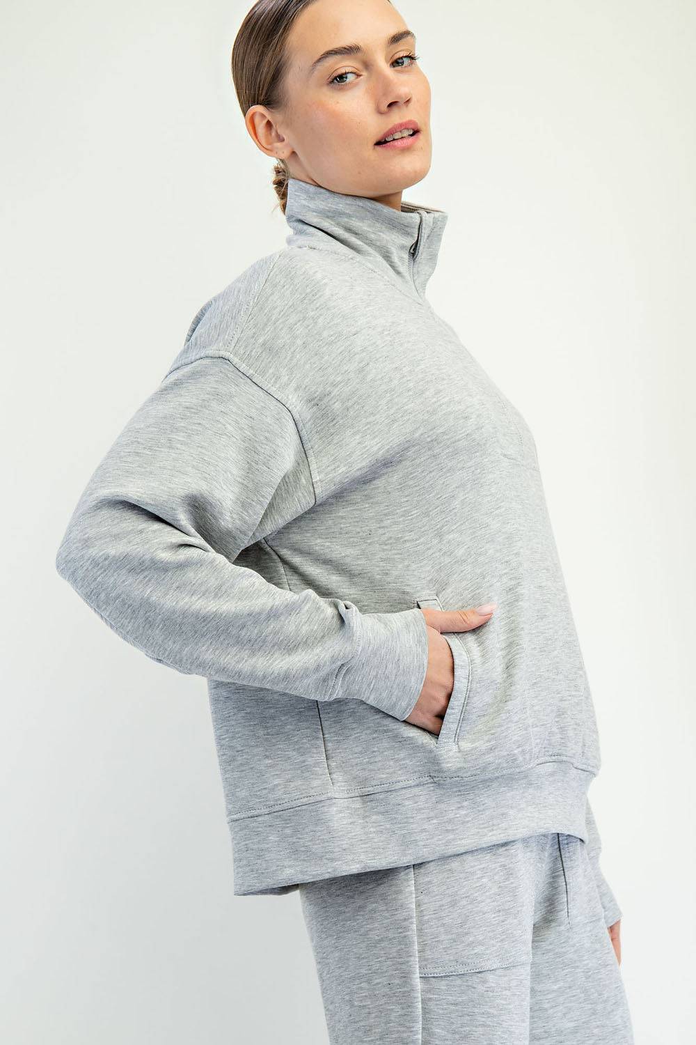 Modal Scuba Quarter Zip Pullover - Hype Up