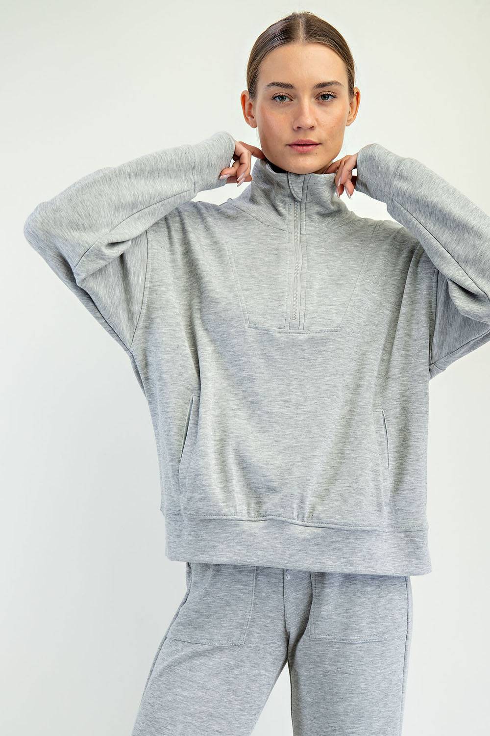 Modal Scuba Quarter Zip Pullover - Hype Up