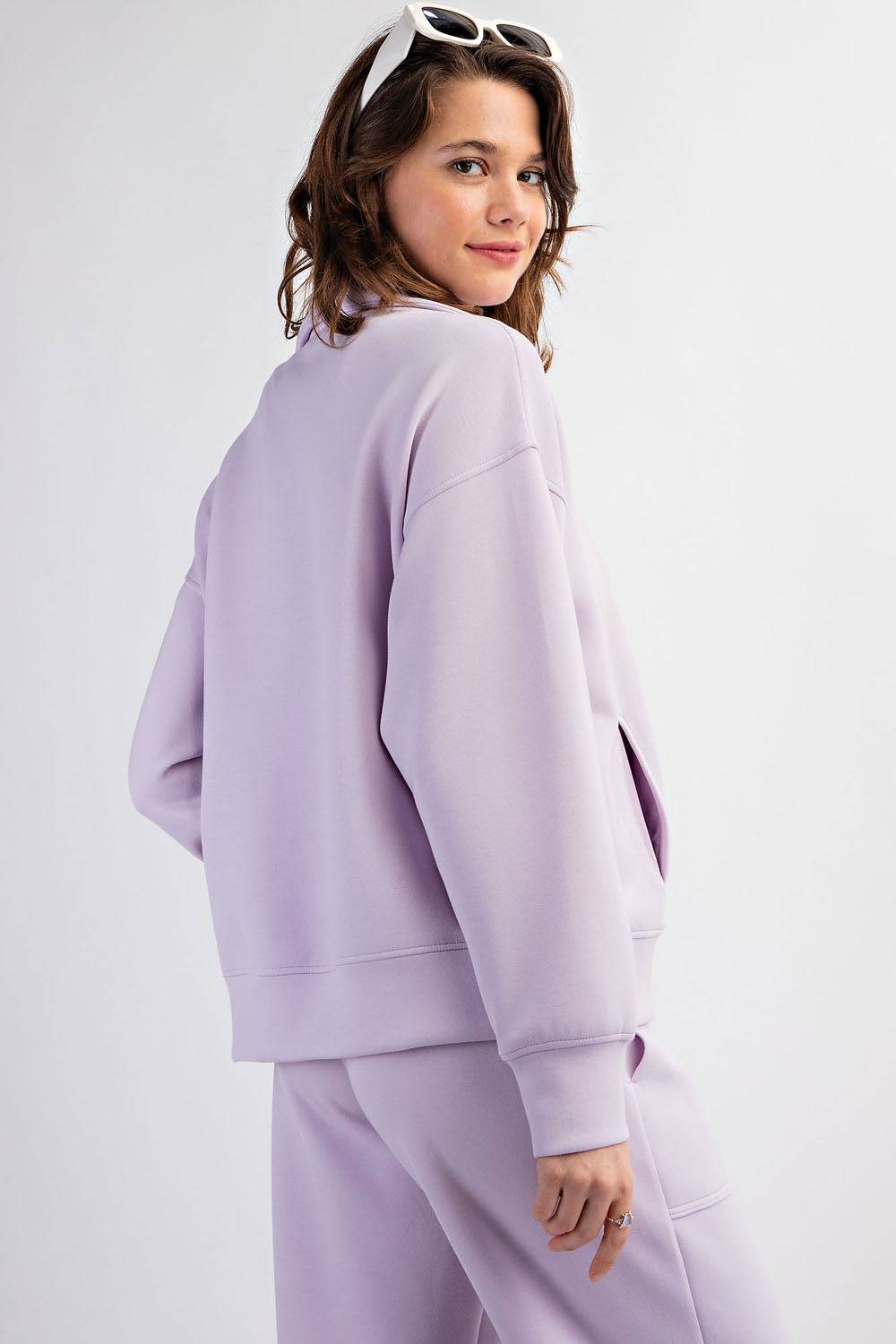 Modal Scuba Quarter Zip Pullover - Hype Up