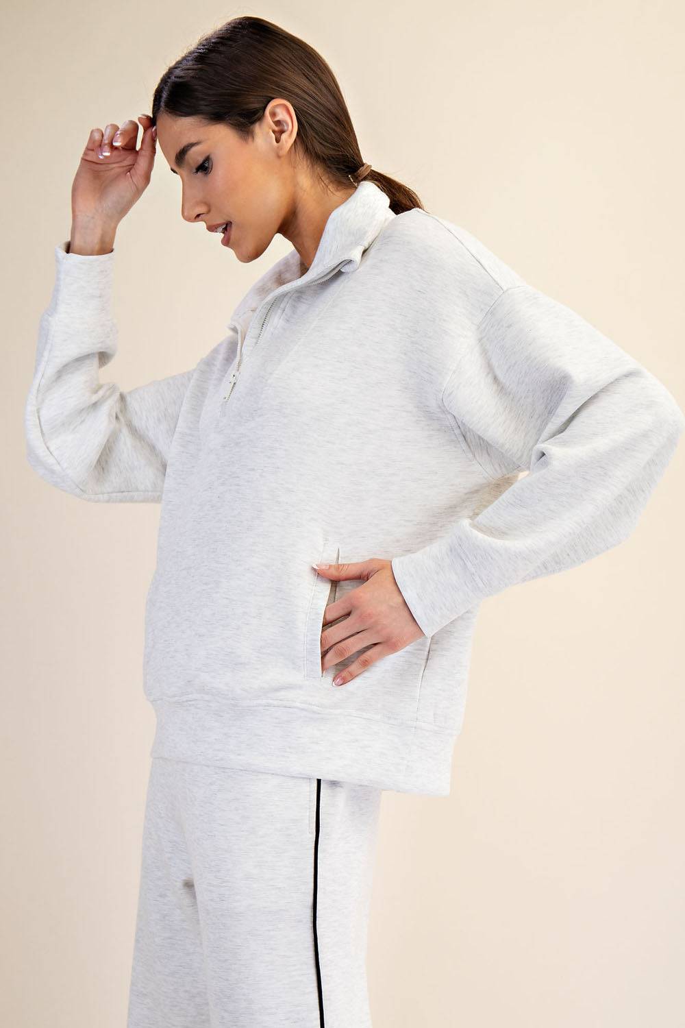 Modal Scuba Quarter Zip Pullover - Hype Up