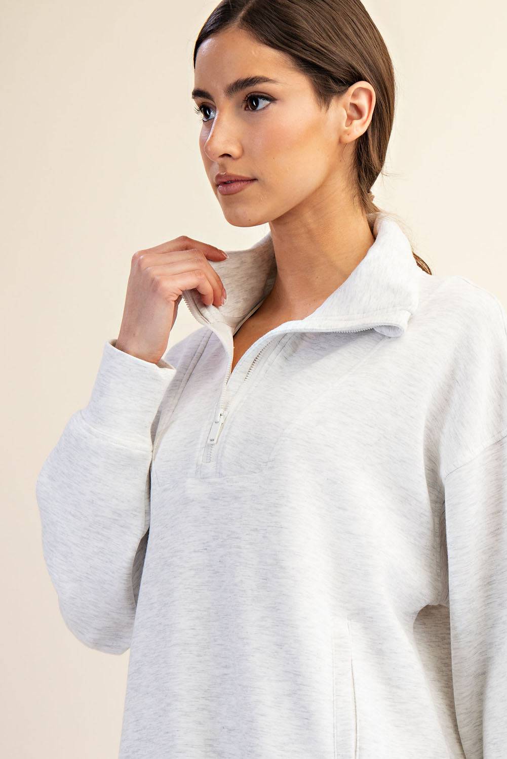 Modal Scuba Quarter Zip Pullover - Hype Up