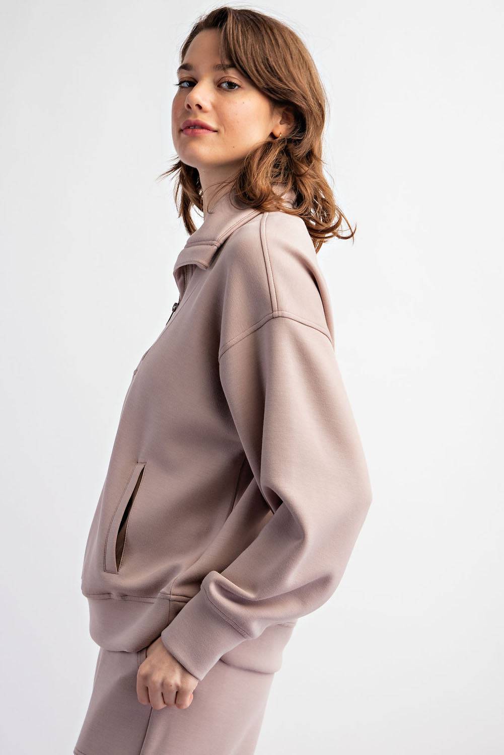 Modal Scuba Quarter Zip Pullover - Hype Up