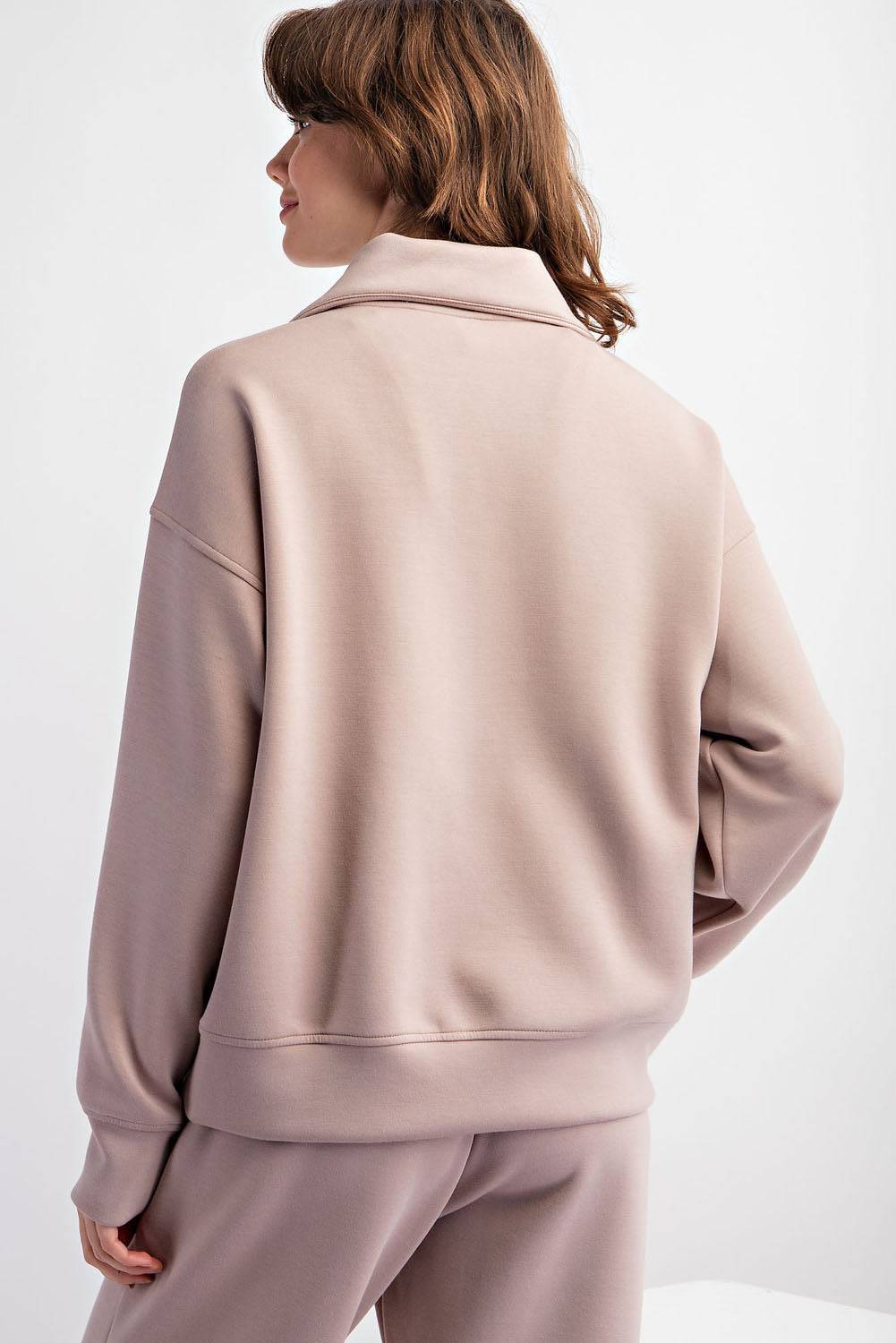Modal Scuba Quarter Zip Pullover - Hype Up