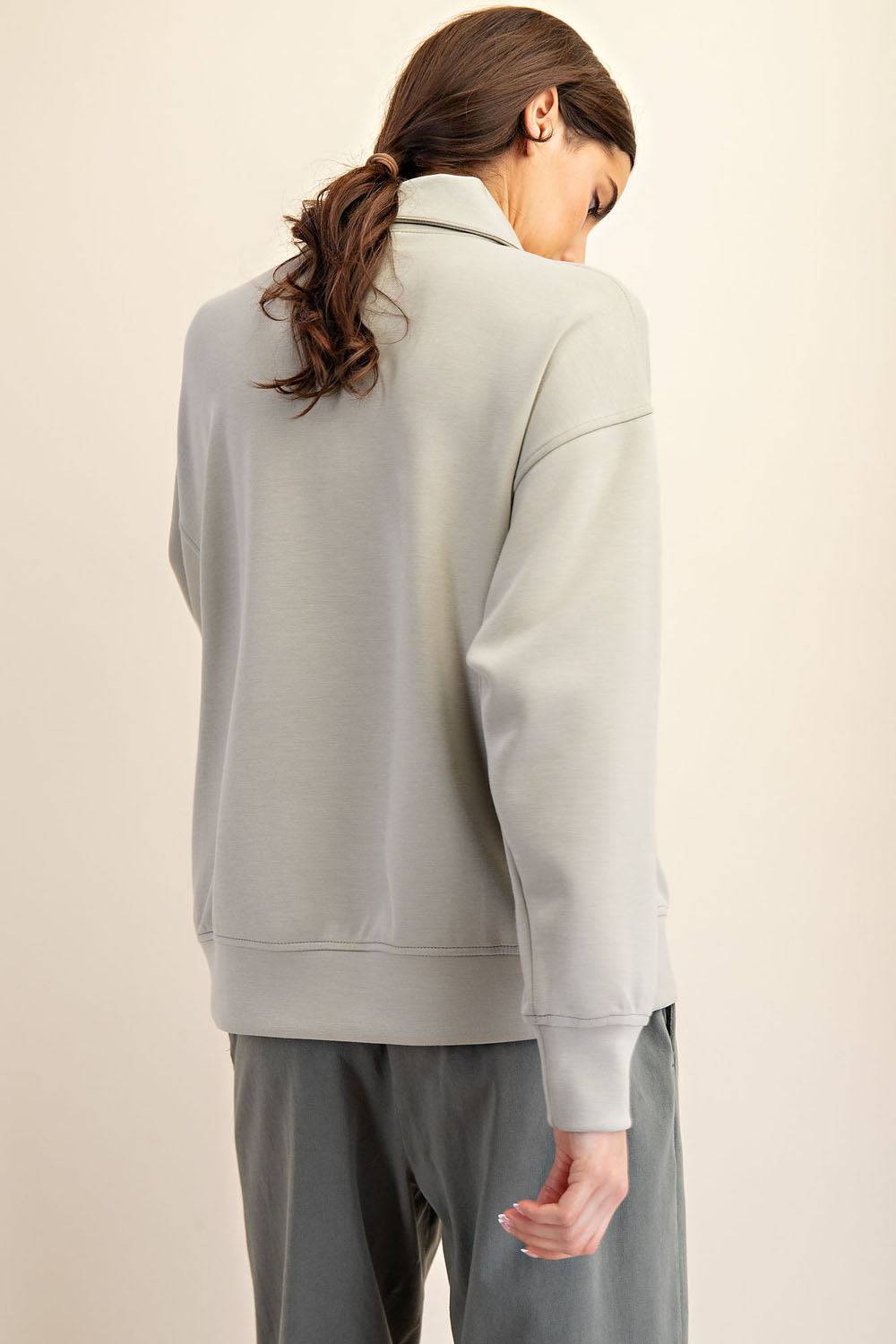 Modal Scuba Quarter Zip Pullover - Hype Up