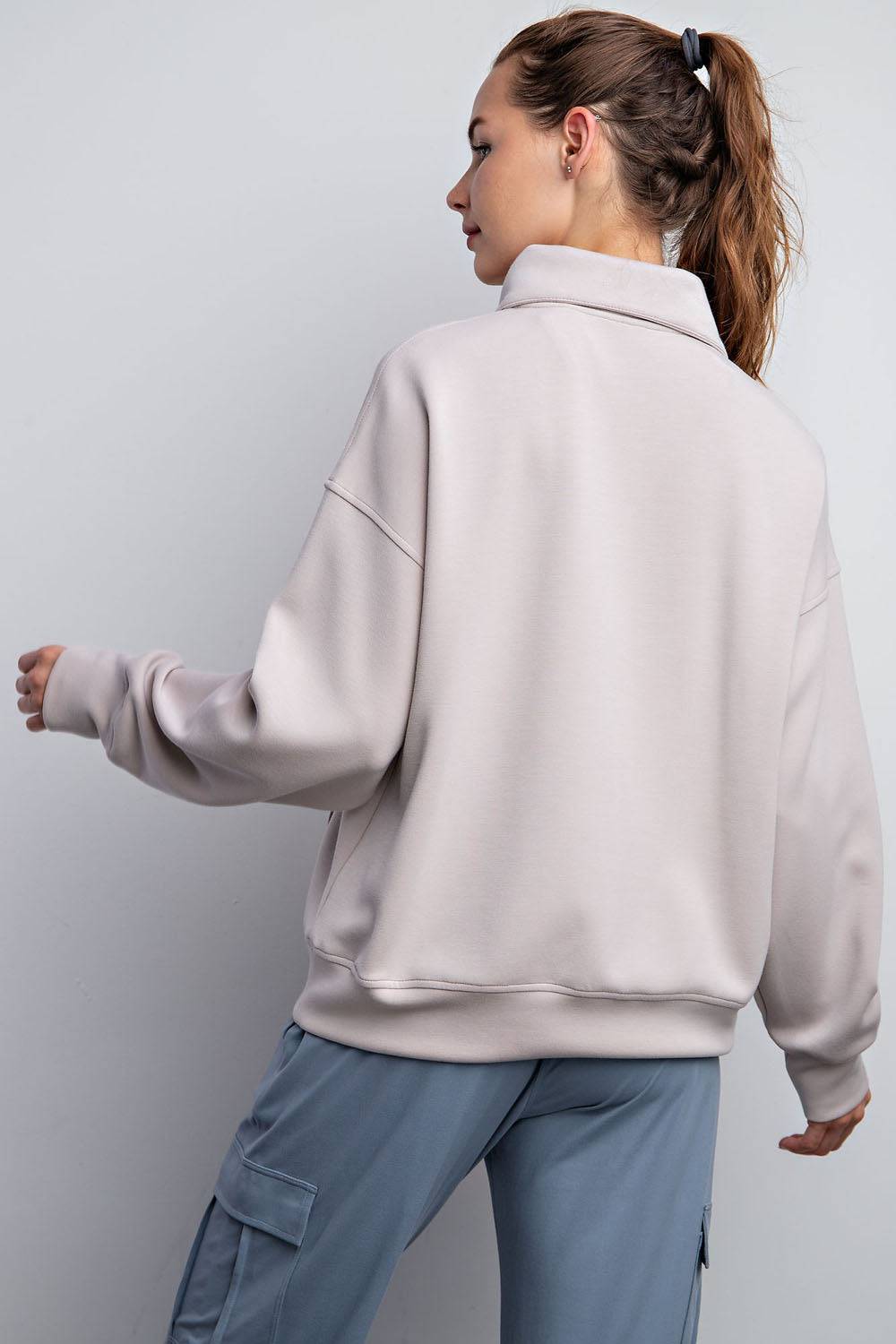 Modal Scuba Quarter Zip Pullover - Hype Up