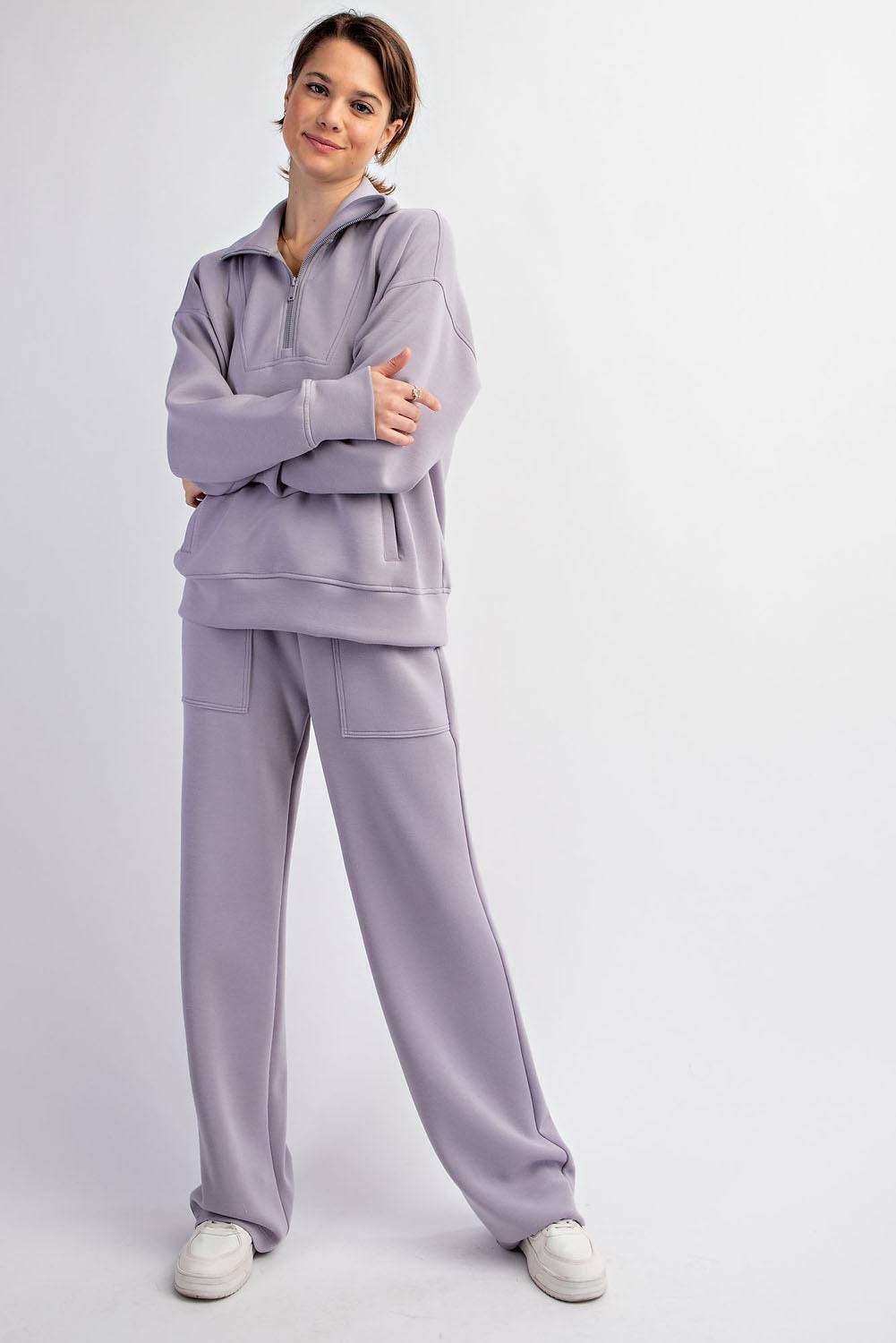 Modal Scuba Quarter Zip Pullover - Hype Up