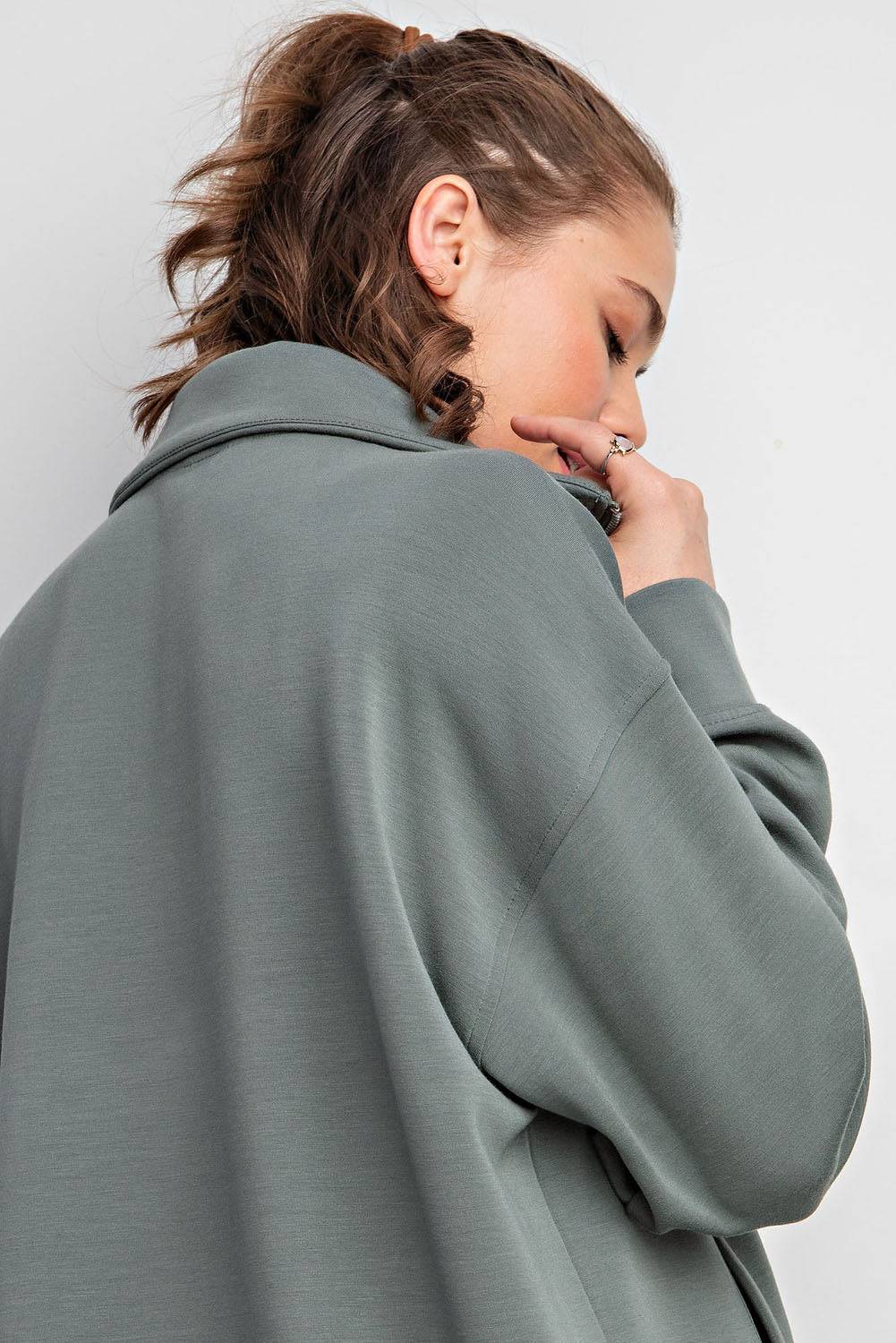 Modal Scuba Quarter Zip Pullover - Hype Up