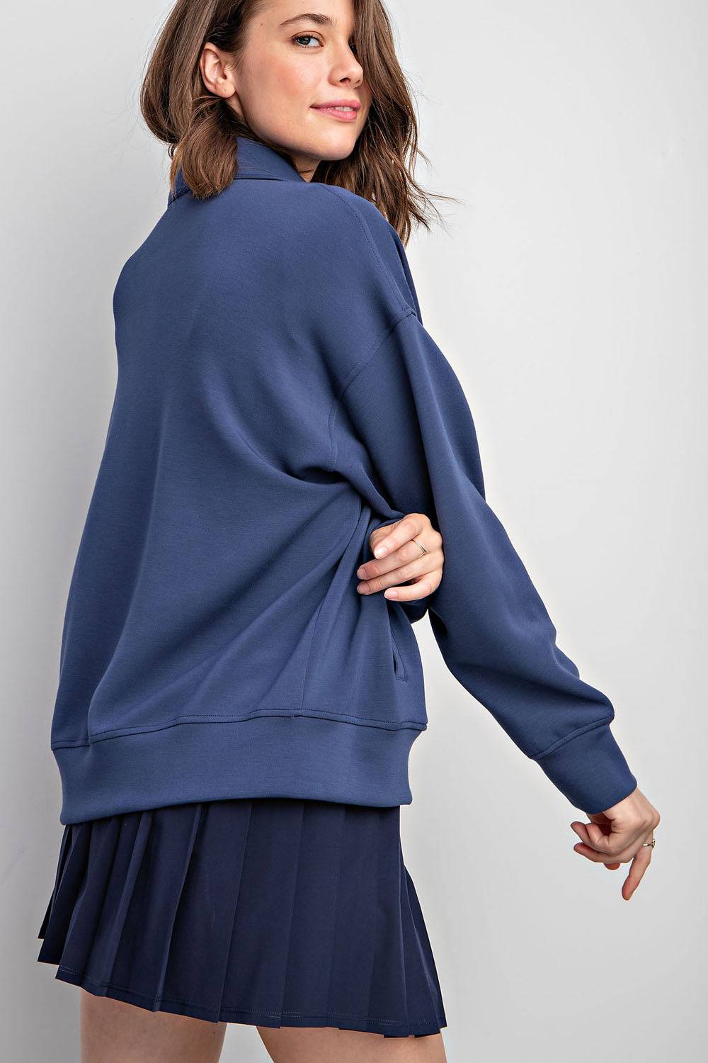 Modal Scuba Quarter Zip Pullover - Hype Up