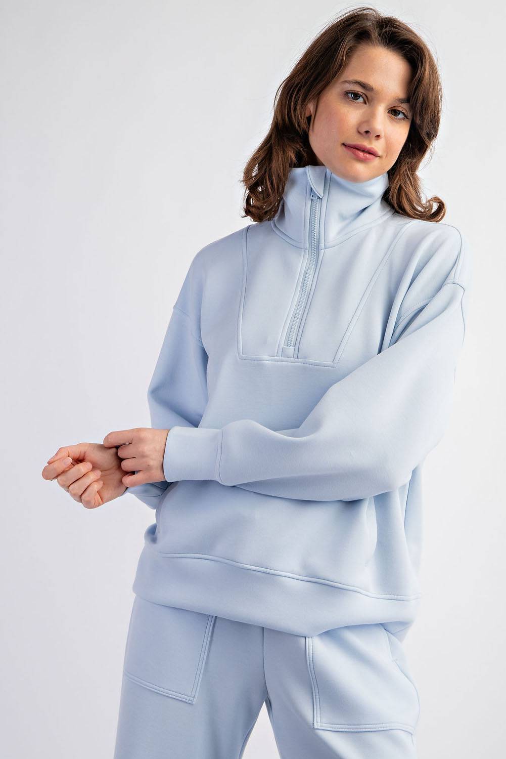 Modal Scuba Quarter Zip Pullover - Hype Up