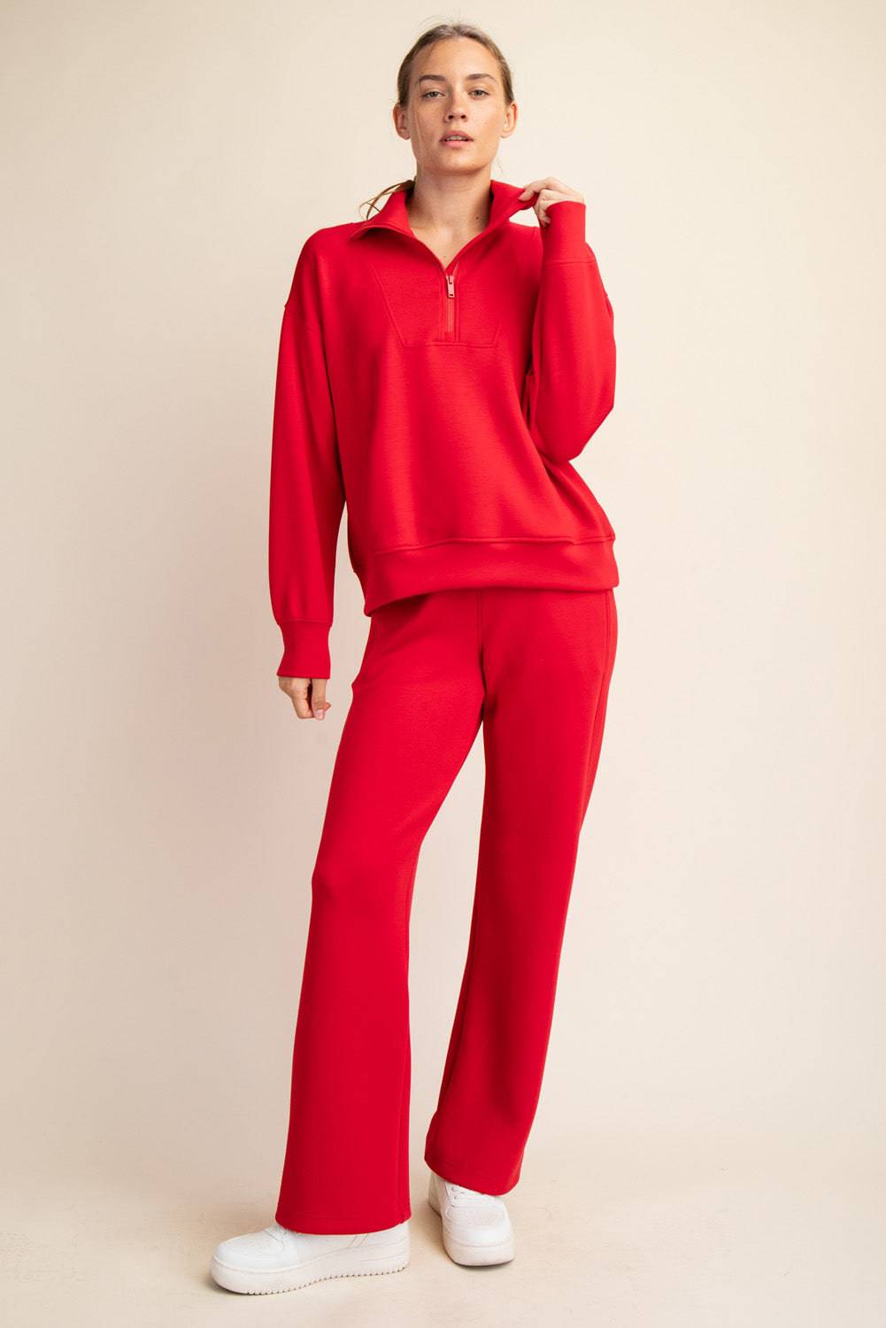 Modal Scuba Quarter Zip Pullover - Hype Up