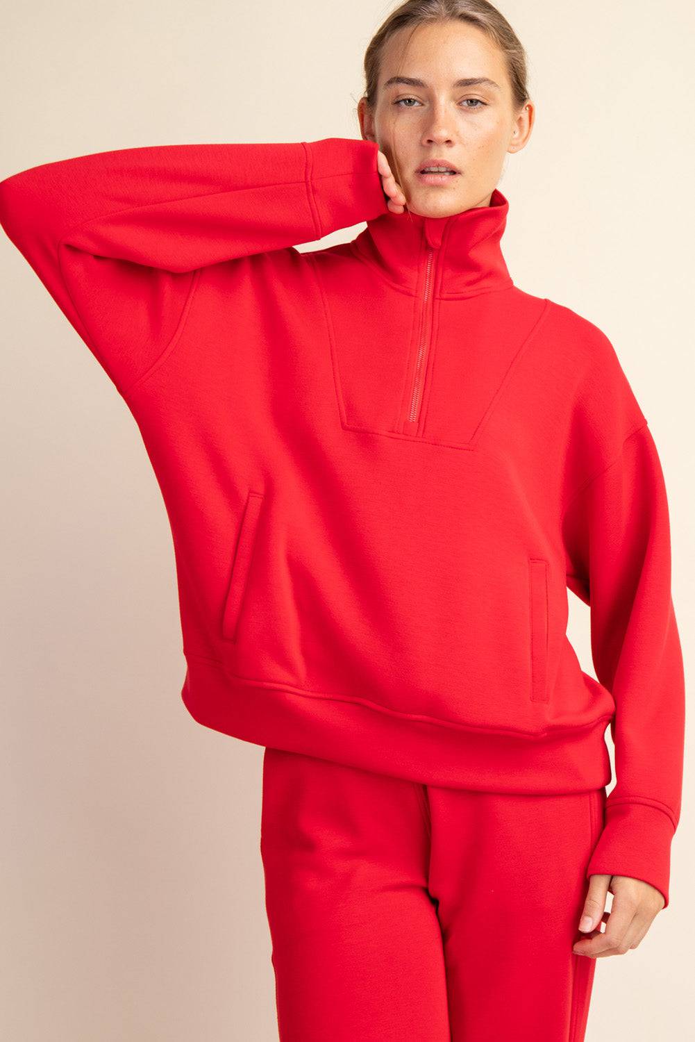 Modal Scuba Quarter Zip Pullover - Hype Up