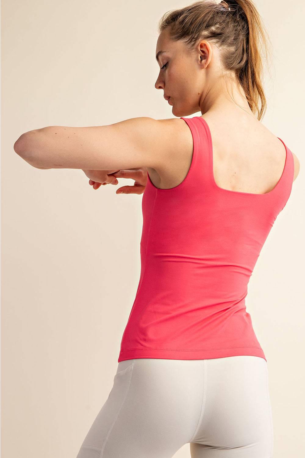 Basic Square Neck Tank Top - Hype Up