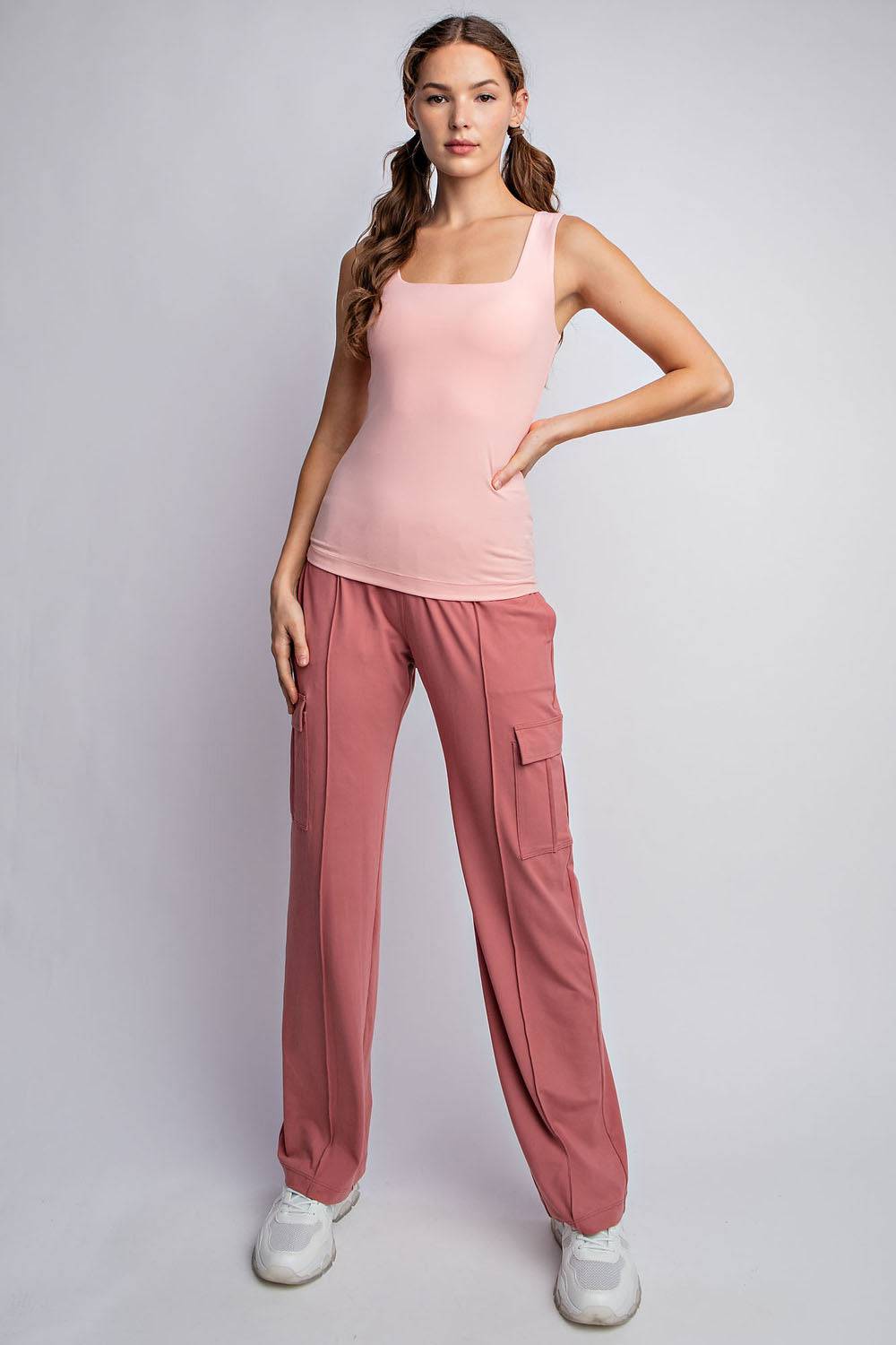 Basic Square Neck Tank Top - Hype Up