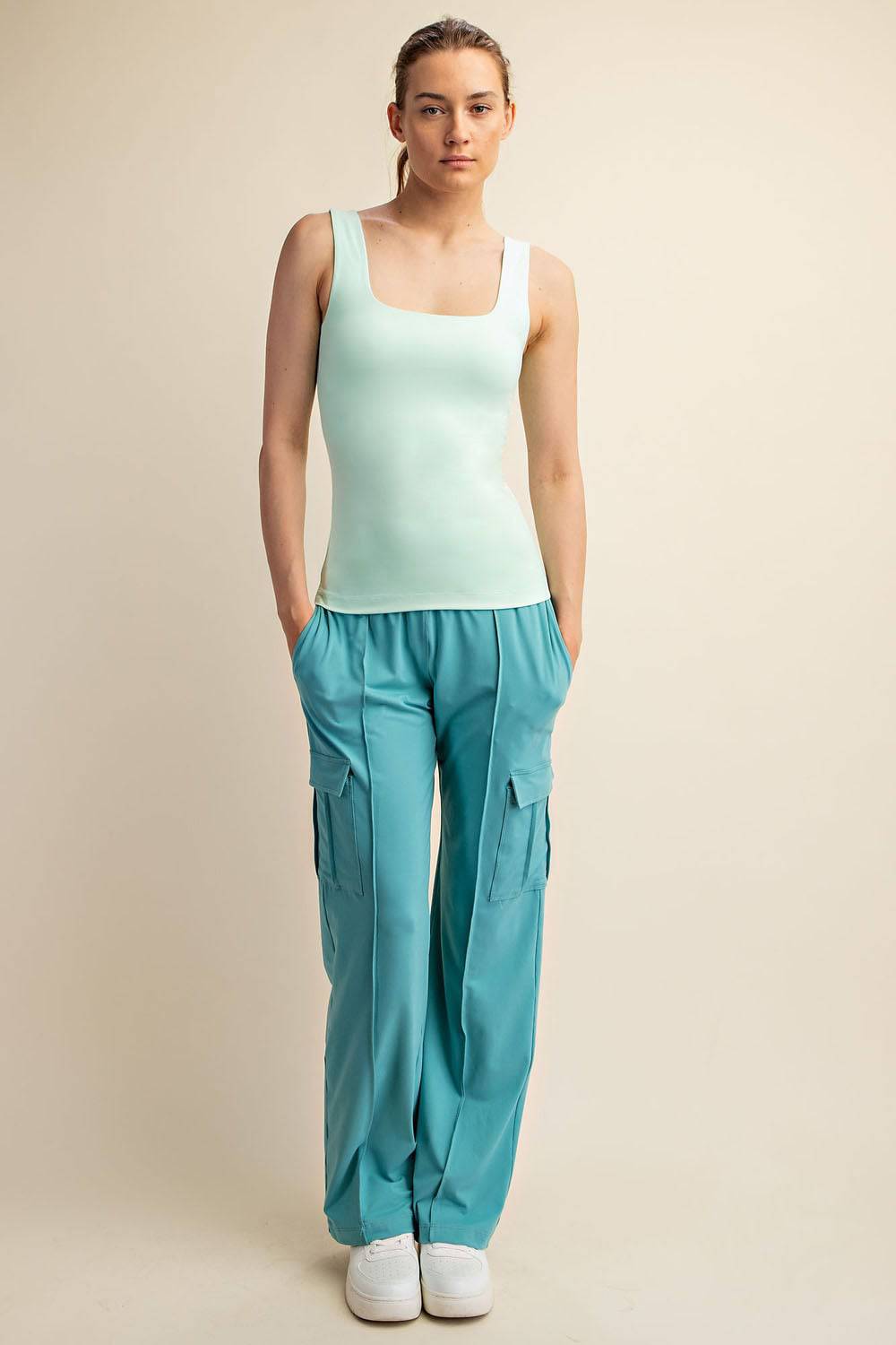 Basic Square Neck Tank Top - Hype Up