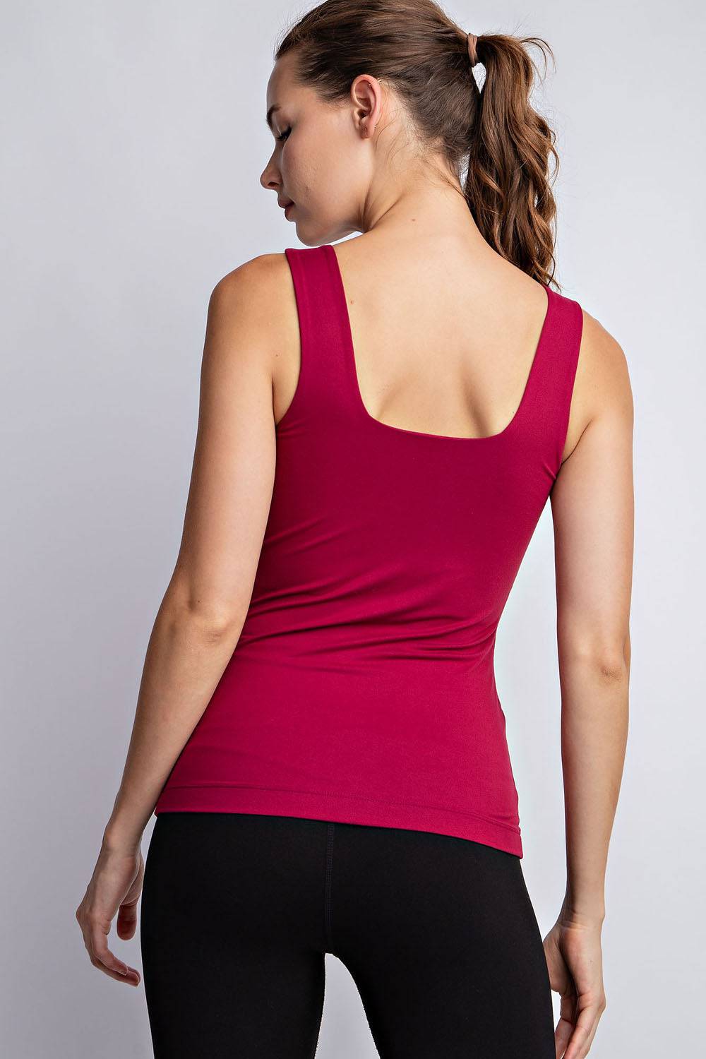 Basic Square Neck Tank Top - Hype Up