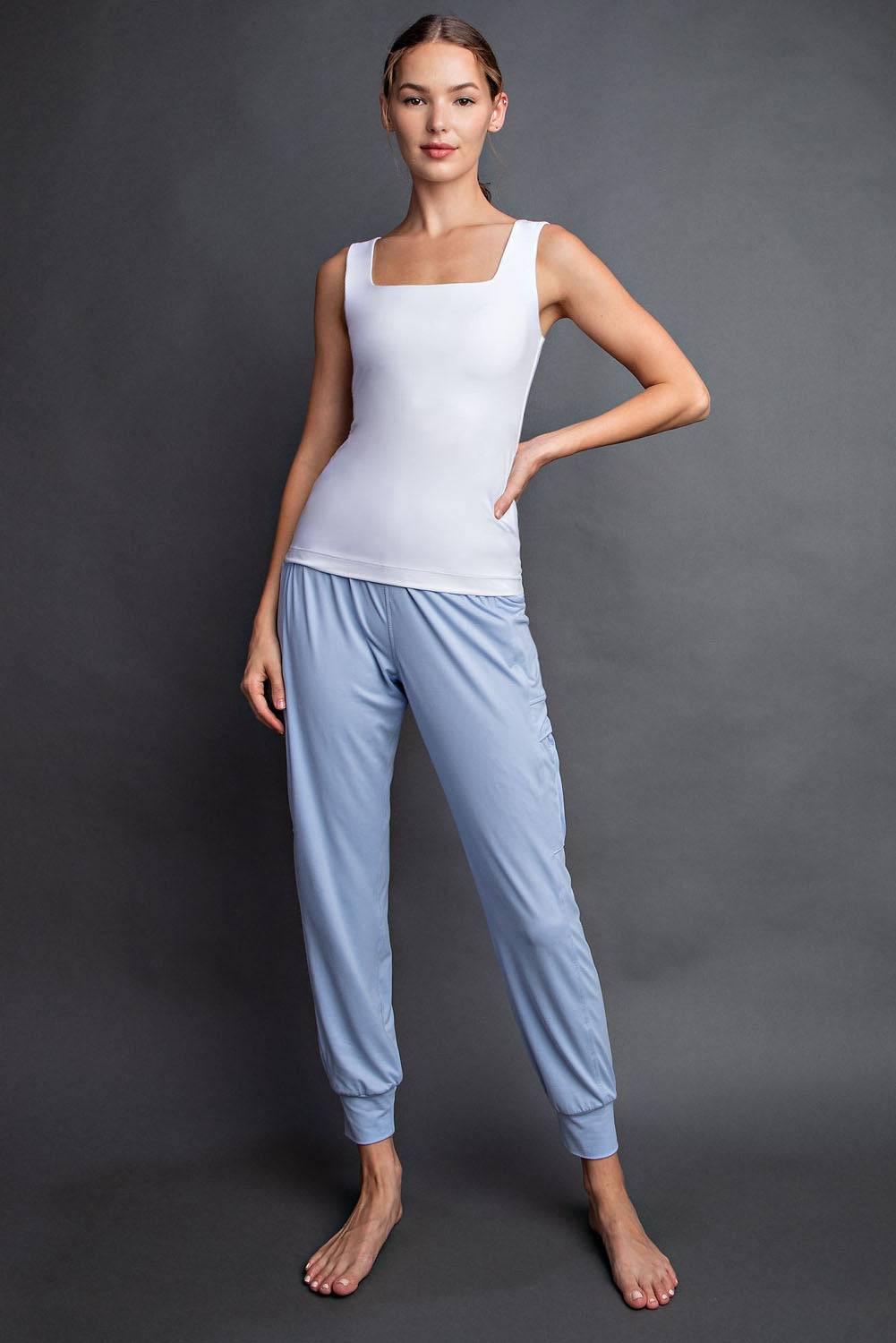 Basic Square Neck Tank Top - Hype Up