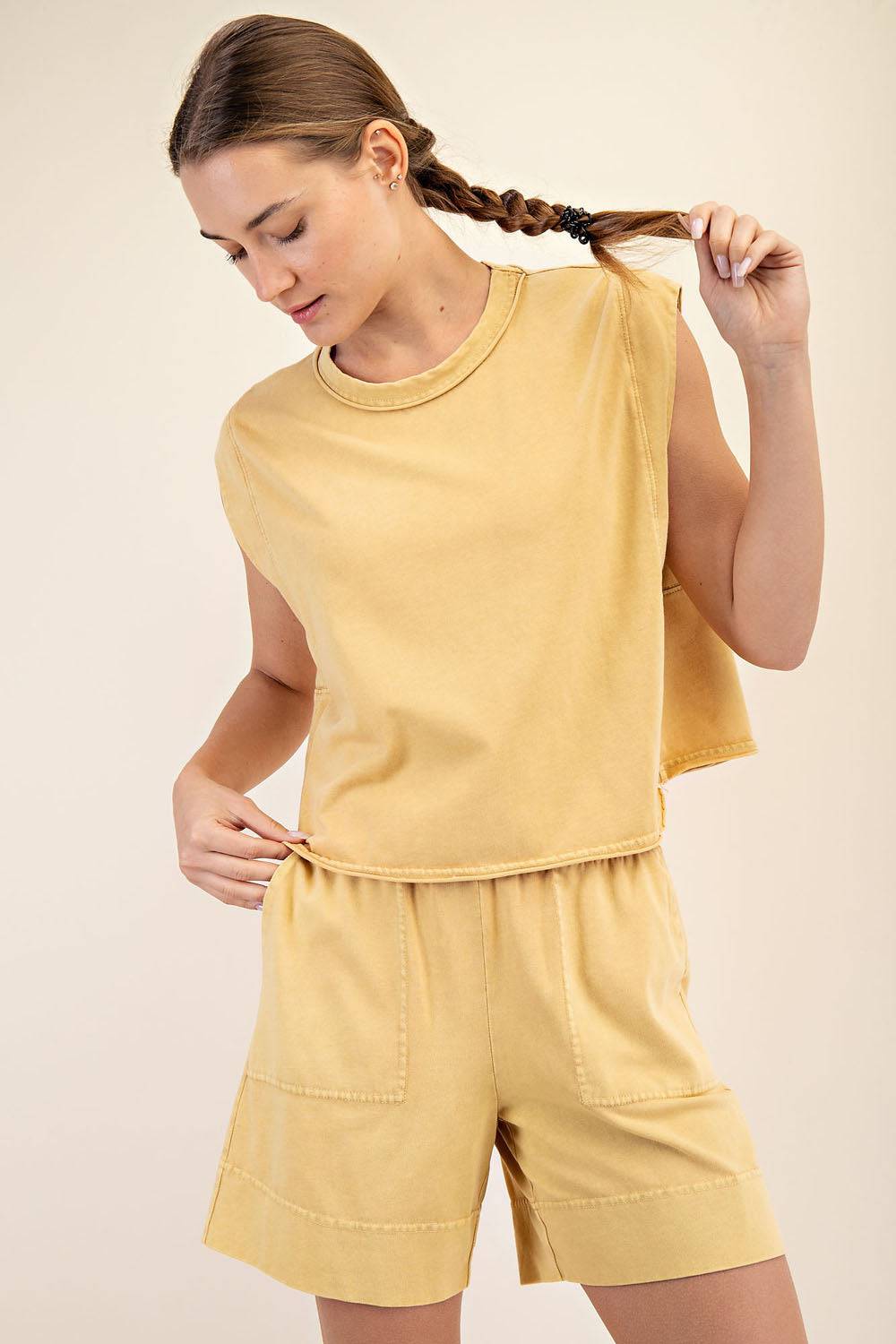 Cotton Poly Sleeveless Tank - Hype Up