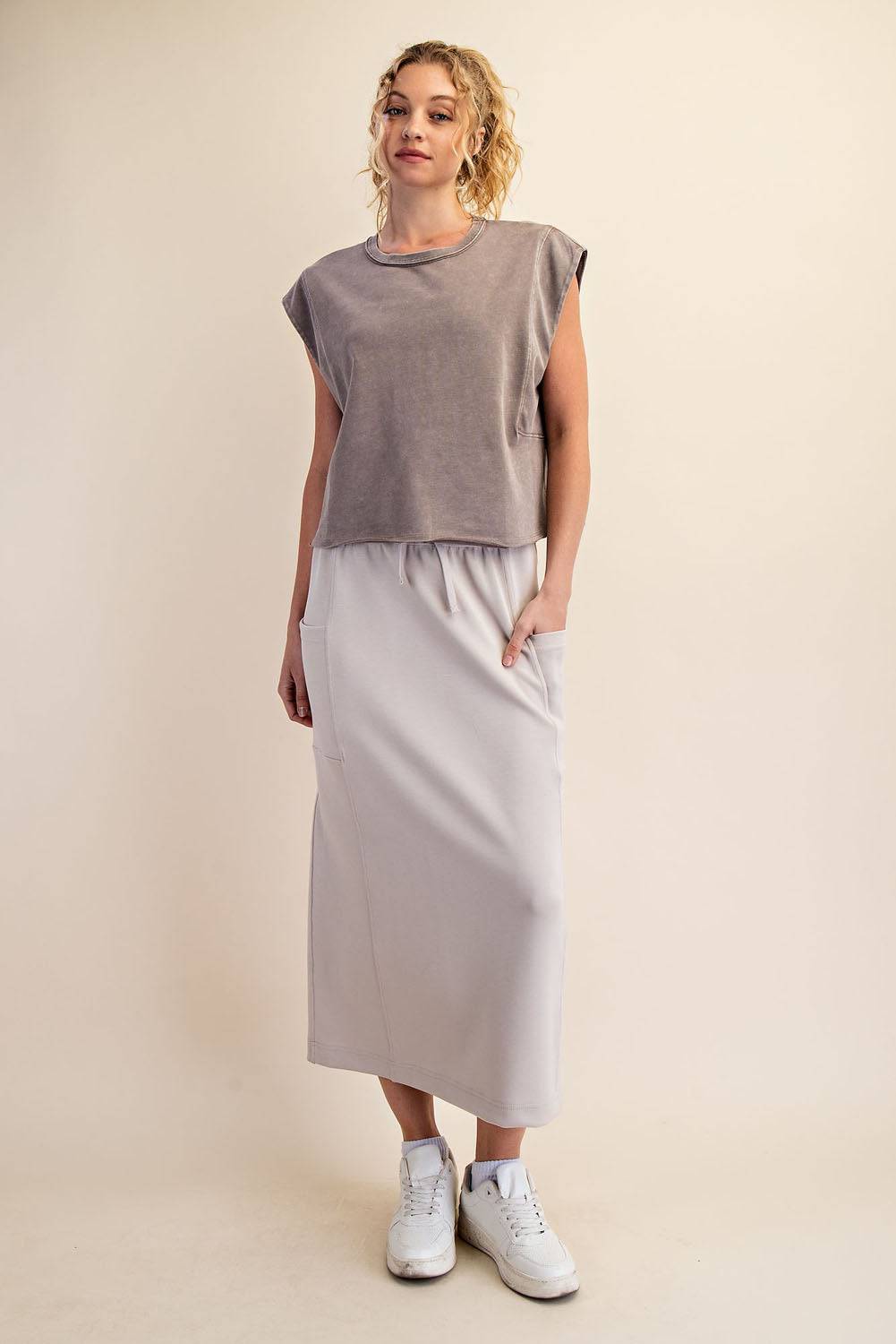 Cotton Poly Sleeveless Tank - Hype Up