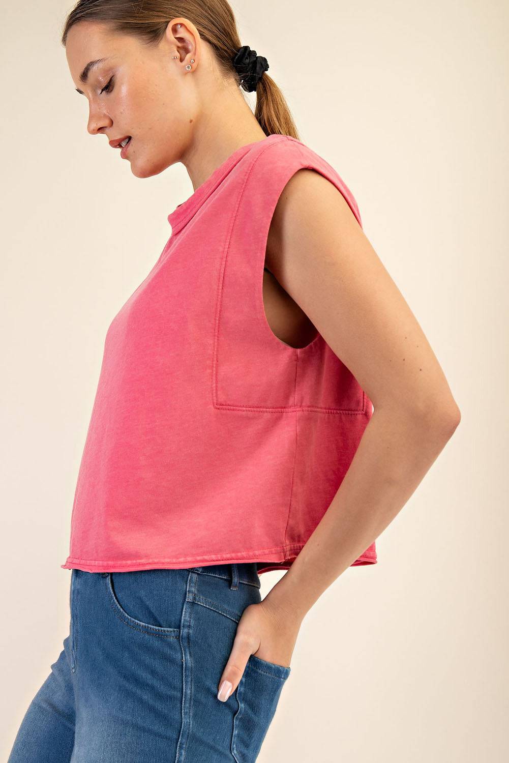 Cotton Poly Sleeveless Tank - Hype Up