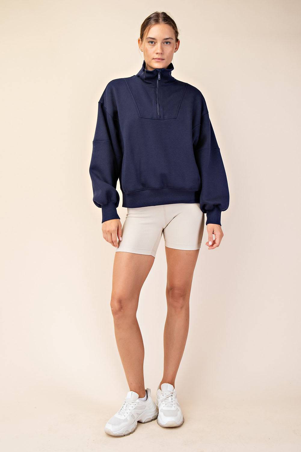 Fleece Quarter Zip Top - Hype Up