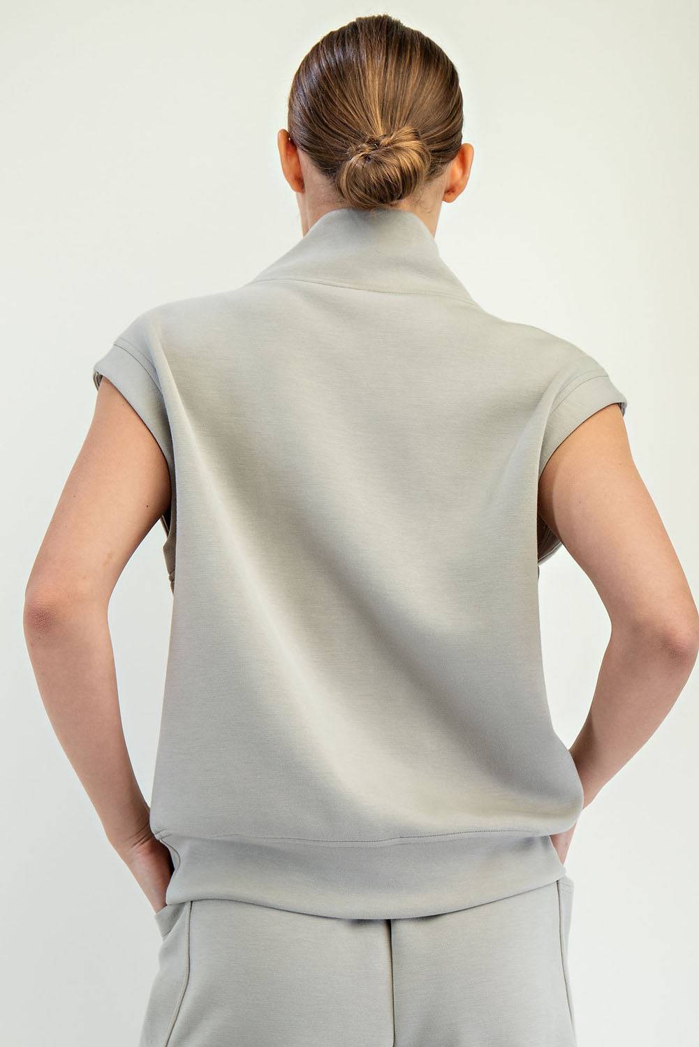 Modal Scuba V-neck Top - Hype Up