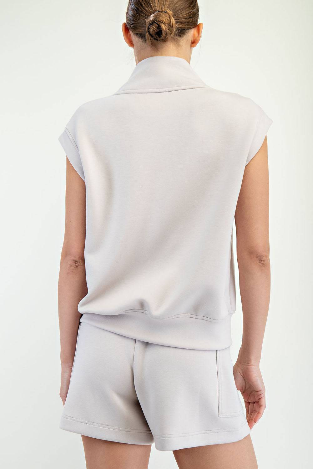 Modal Scuba V-neck Top - Hype Up