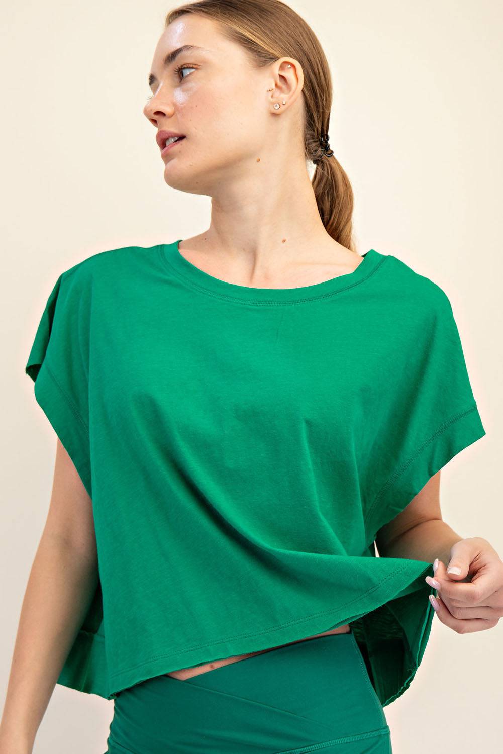 Cotton Slub Open Back Top - Hype Up