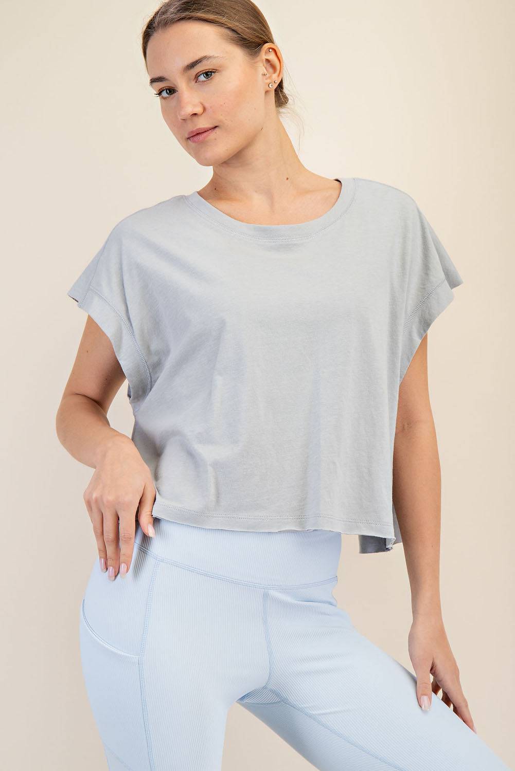 Cotton Slub Open Back Top - Hype Up