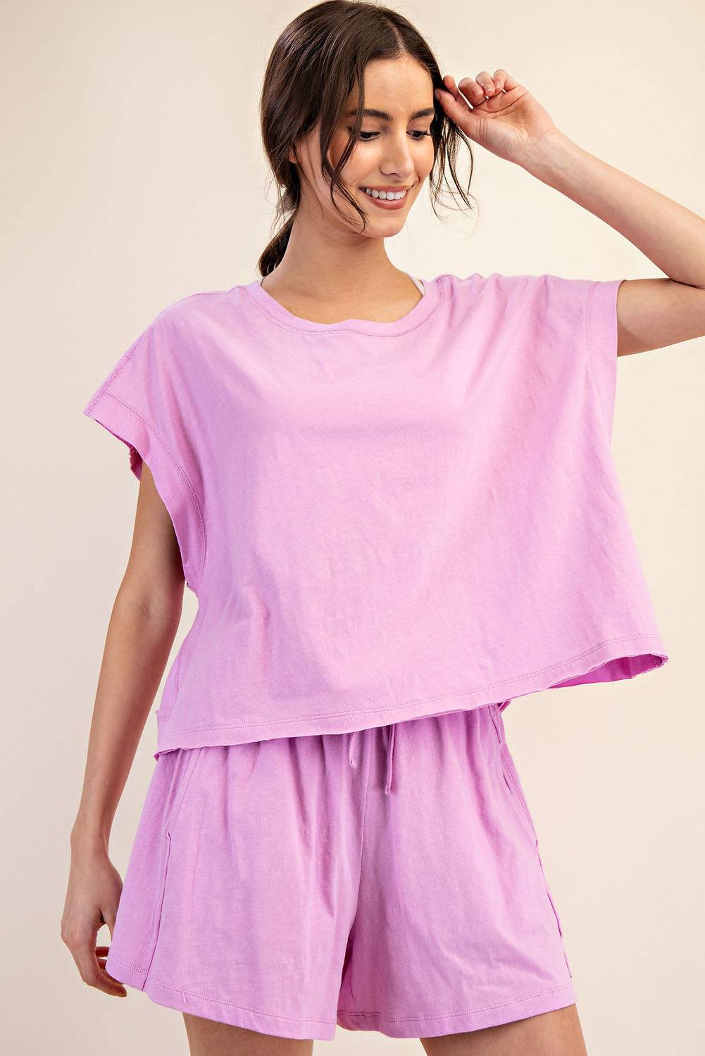 Cotton Slub Open Back Top - Hype Up