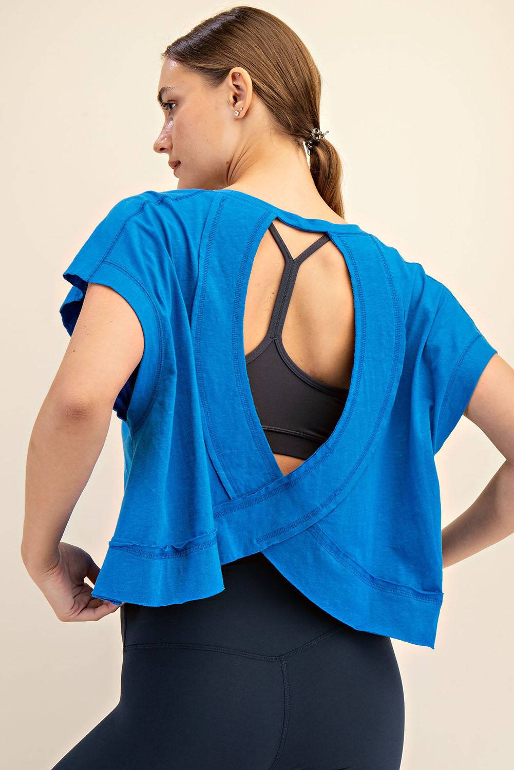 Cotton Slub Open Back Top - Hype Up