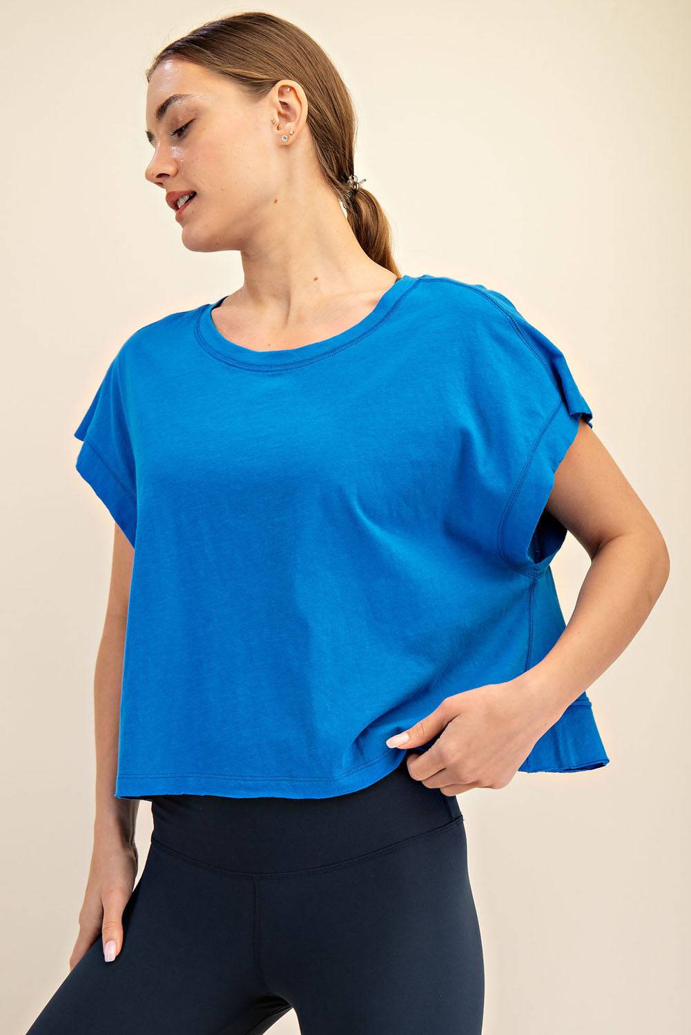 Cotton Slub Open Back Top - Hype Up
