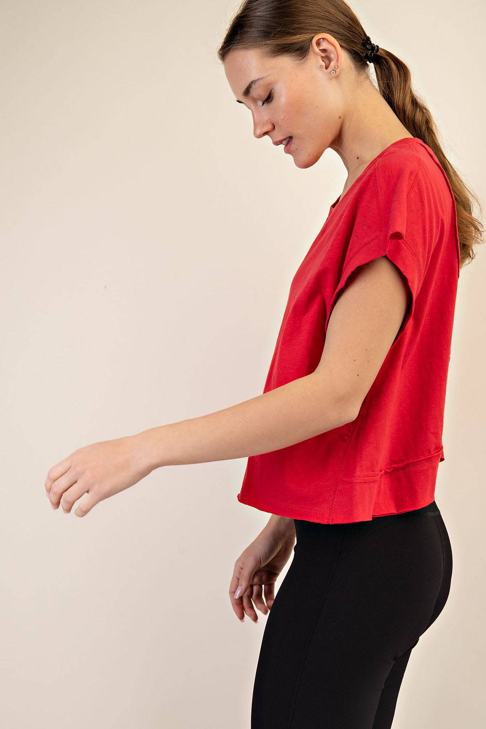 Cotton Slub Open Back Top - Hype Up