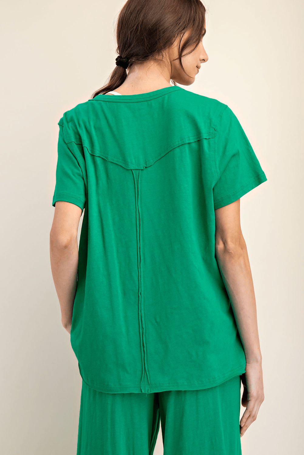 Cotton Slub Shot Sleeve Top - Hype Up