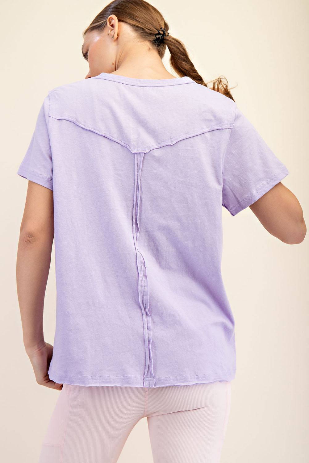 Cotton Slub Shot Sleeve Top - Hype Up