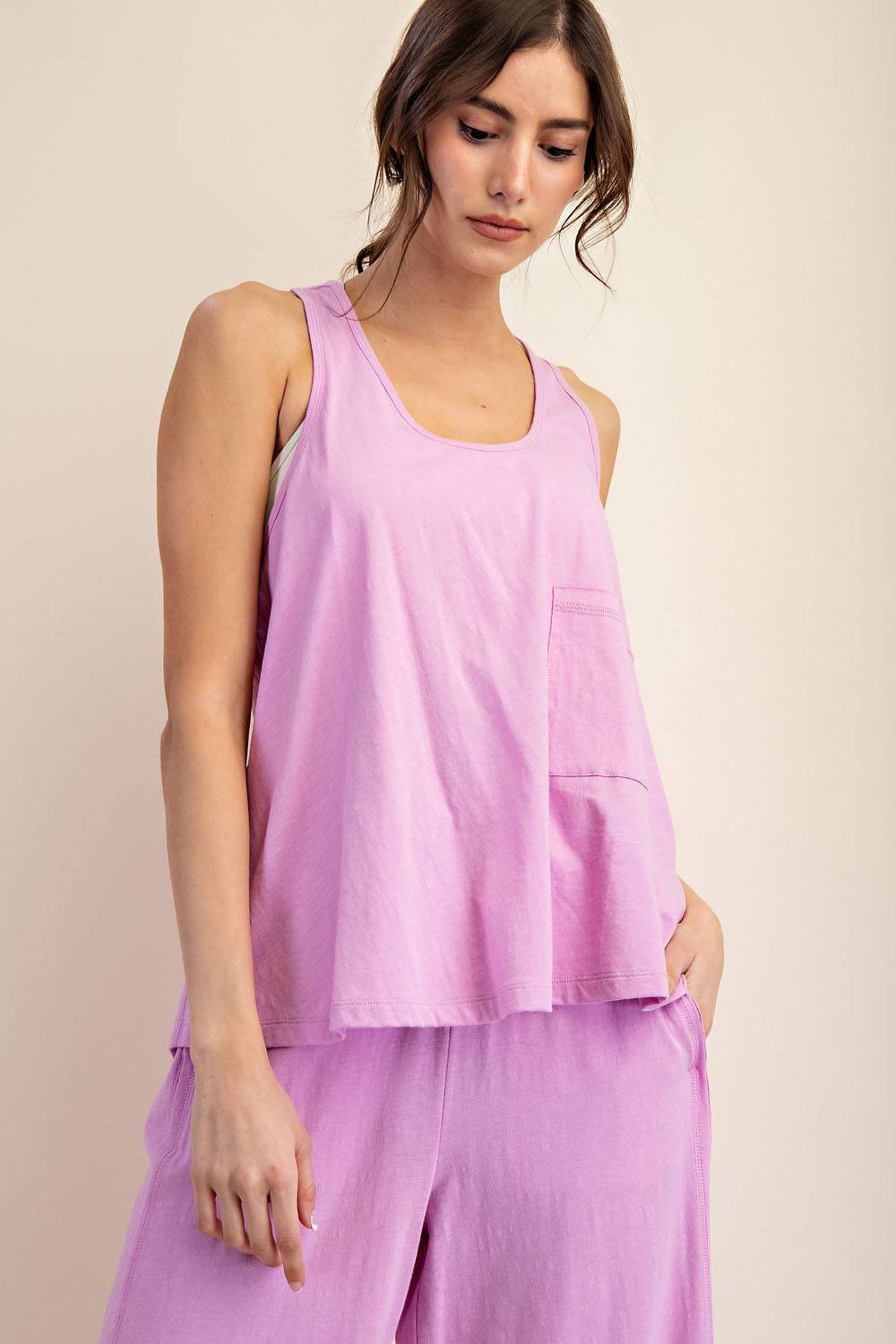 Cotton Slub Sleeveless Top - Hype Up