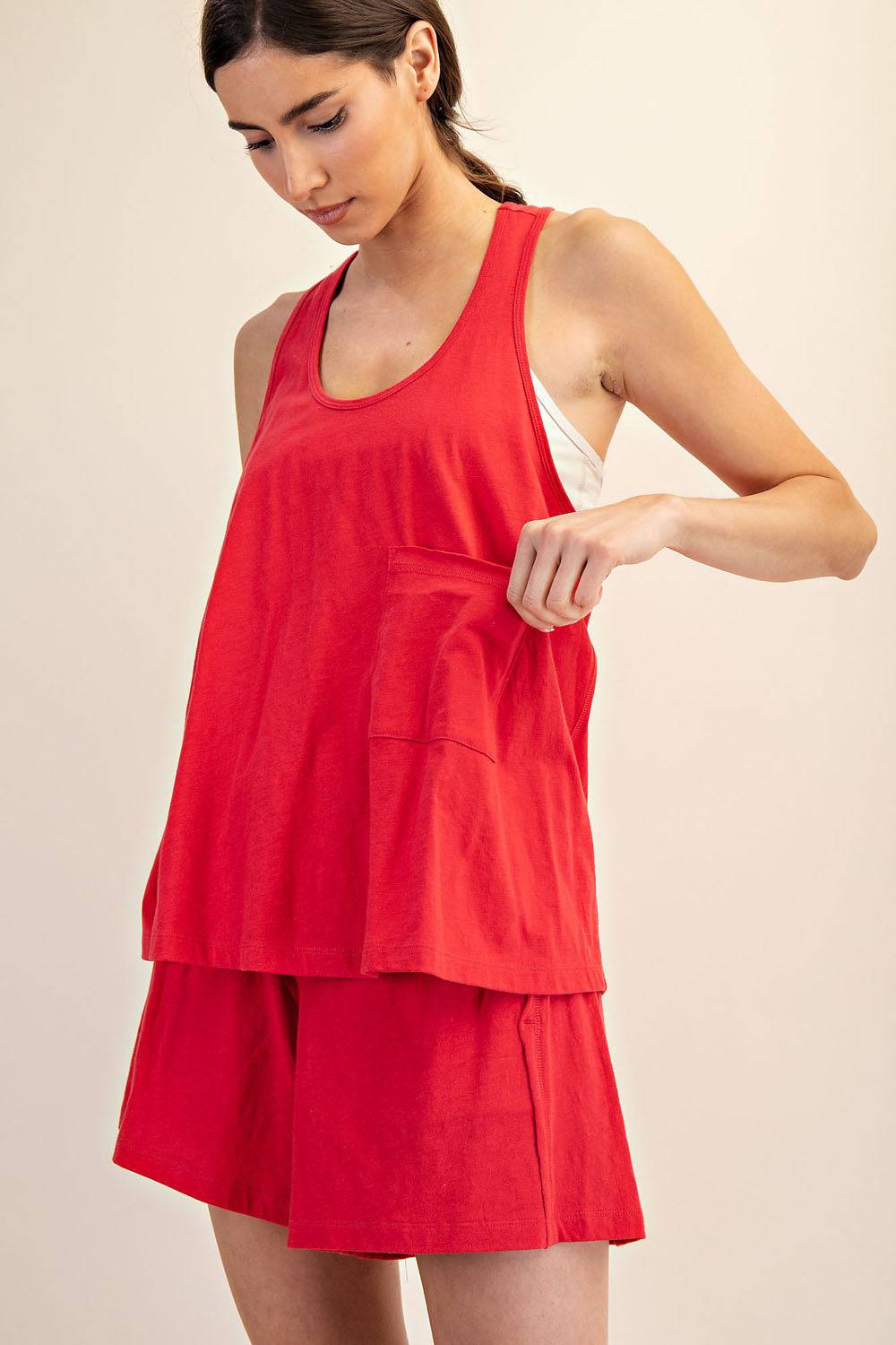 Cotton Slub Sleeveless Top - Hype Up